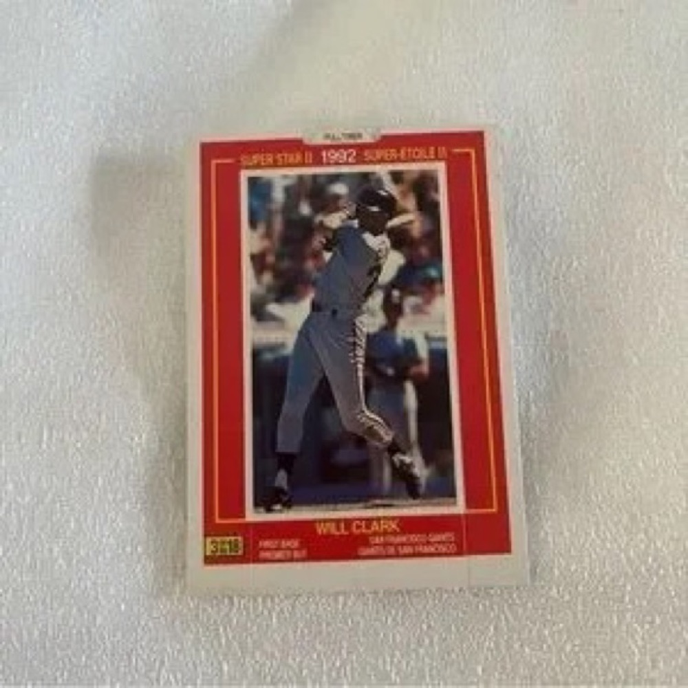 1992 Will Clark Baseball Card - Red Border